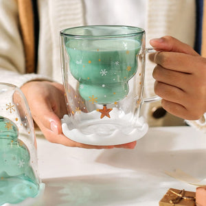 Christmas Glass Water Cup