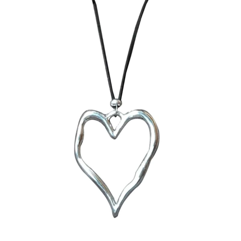 Chunky Big Heart Necklace - Necklace