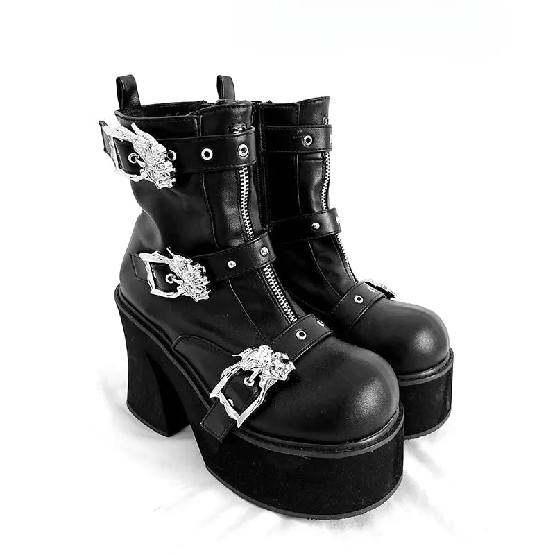 Kawaii Aesthetic Y2K Cute Fairy Chunky Stylish Ama Boots ON1423 MK Kawaii Store