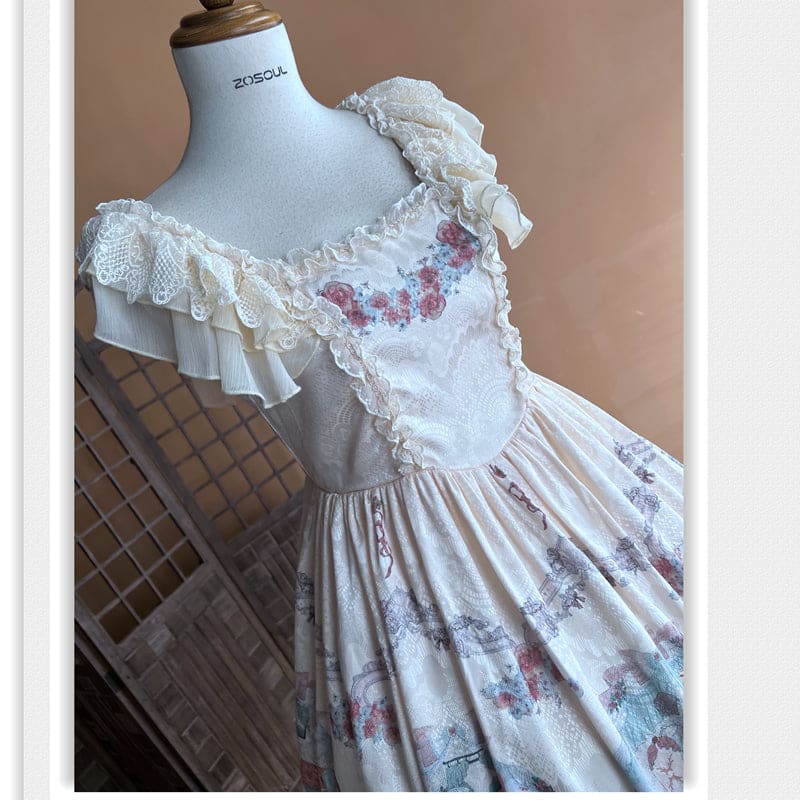 Classic Lolita Basic Dress - Beige / M