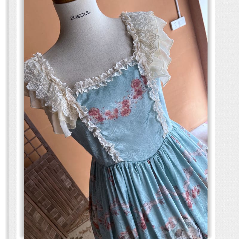 Classic Lolita Basic Dress - Blue / M
