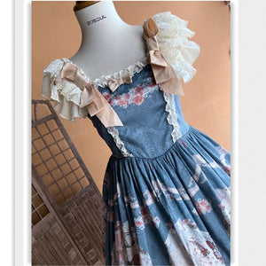 Classic Lolita Basic Dress - Dark Blue / M
