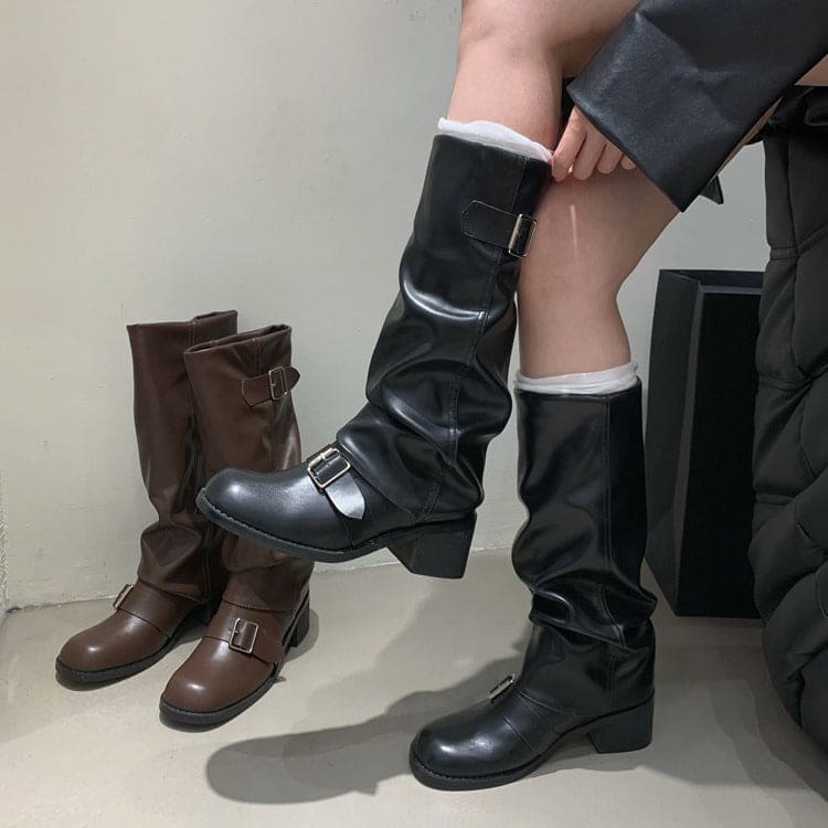 Classic Wide Calf Tube Boots - Boots