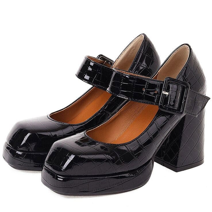 Classy Mary Jane High Heels - EU34 (US4.0) / Black - Shoes