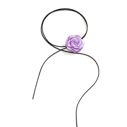 Classy Rose Choker Necklace - Necklace