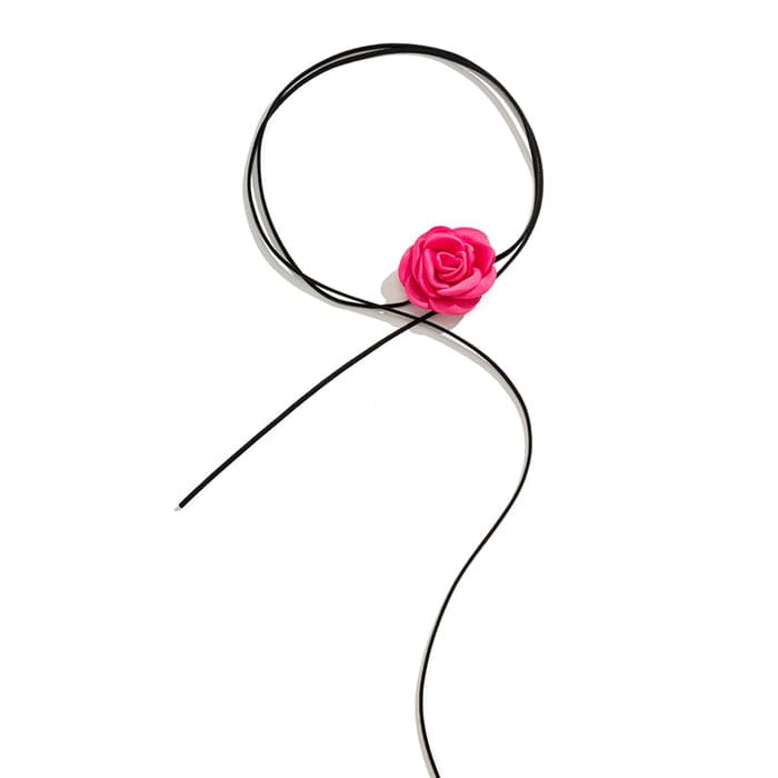 Classy Rose Choker Necklace - Necklace