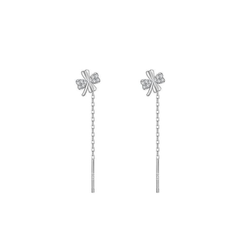 Clover Sterling Silver Dangle Earring