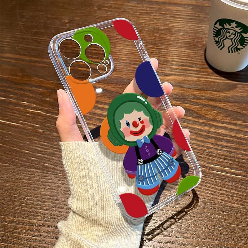 Clown Transparent Phone Case - iPhone 16 Pro Max / 16 Pro