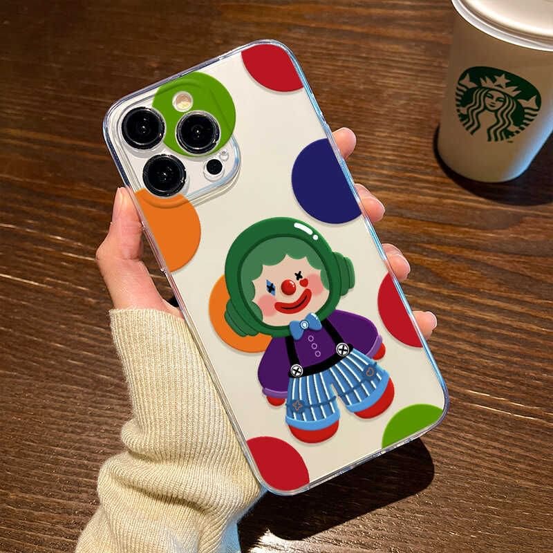 Clown Transparent Phone Case - iPhone 16 Pro Max / 16 Pro