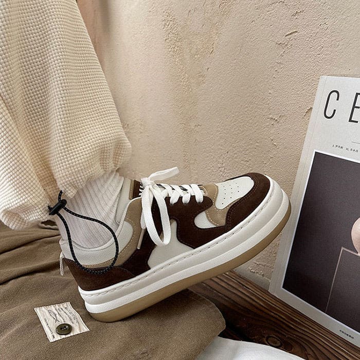 Coffee Cream Sneakers - Sneakers