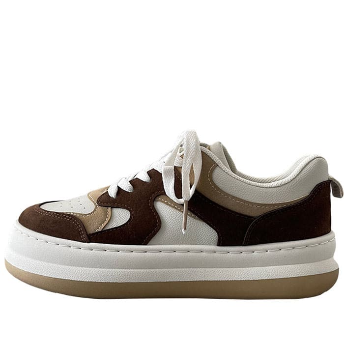 Coffee Cream Sneakers - EU35 (US5.0) / Brown - Sneakers