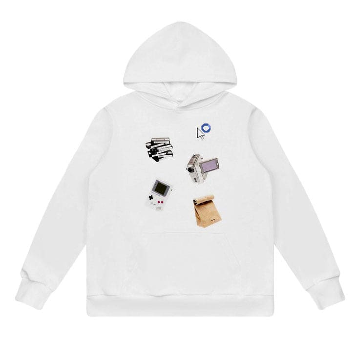 Collage-style Hoodie - M / White - Hoodie