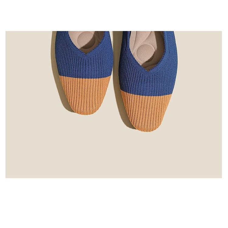 Color Block Fabric Flats