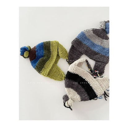 Color Block Knit Beanie