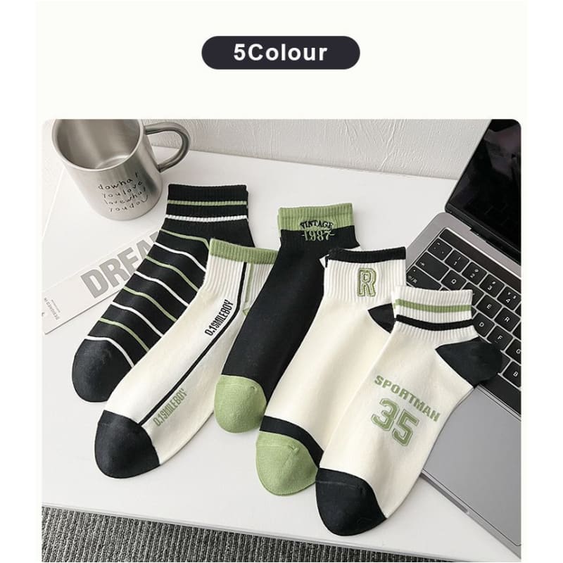 Color Block Socks Set