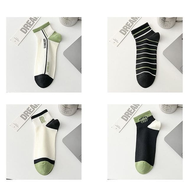 Color Block Socks Set - Set of 4 - 1 Pair - Smile Boy