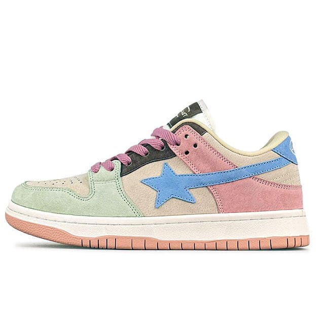 Color Block Star Sneakers - Sneakers