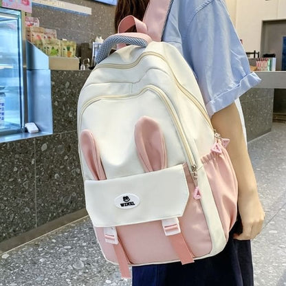 Color Block Zip Backpack