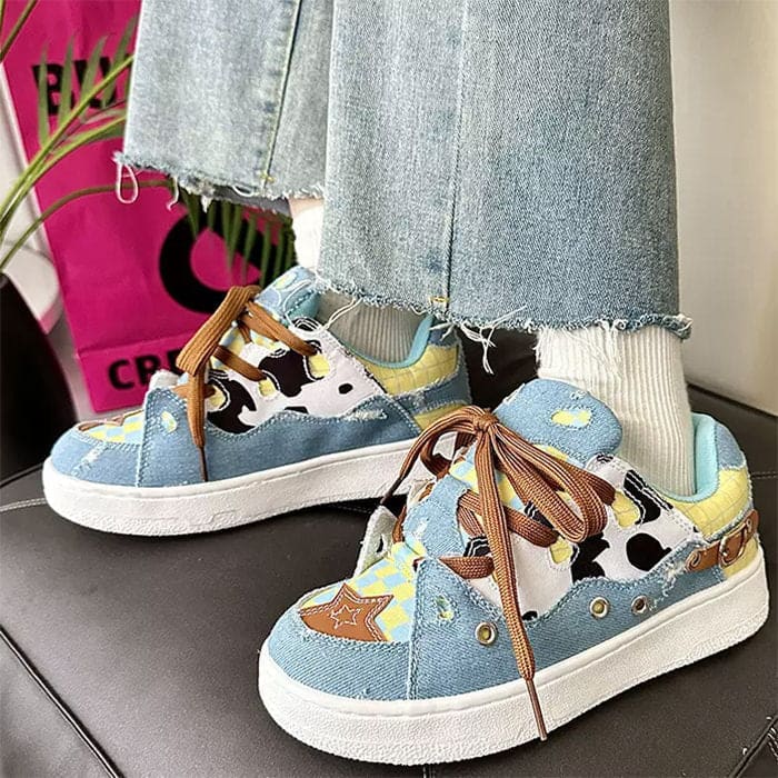 Color Craft Denim Star Sneakers - Sneakers