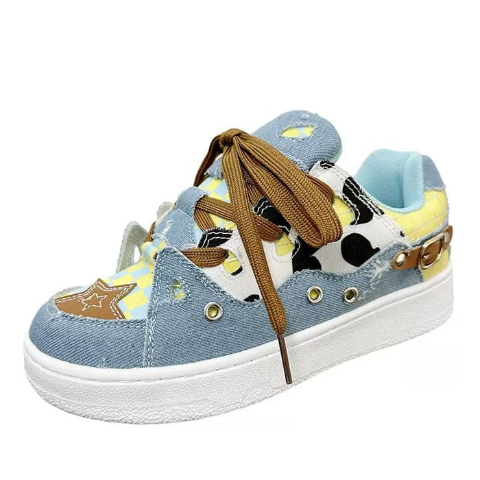 Color Craft Denim Star Sneakers - Sneakers