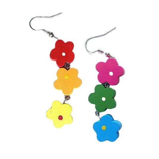 Color Flowers Earrings - Standart / Multi - earrings