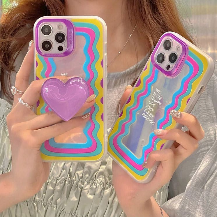 Color Wave Heart iPhone Case - IPhone Case