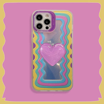 Color Wave Heart iPhone Case - IPhone Case