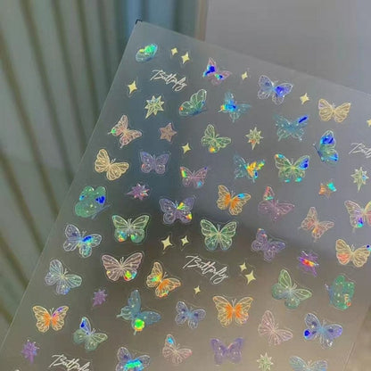 Colorful Butterfly Fairy Nail Sticker - Kimi MK Kawaii Store