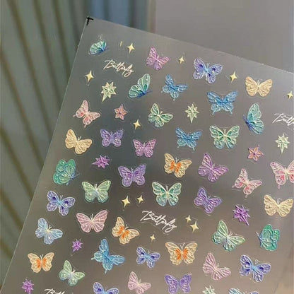 Colorful Butterfly Fairy Nail Sticker - Kimi MK Kawaii Store