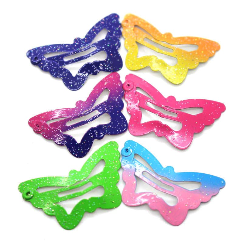 Colorful Butterfly Hair Clips - Standart, 12 pcs / Multi