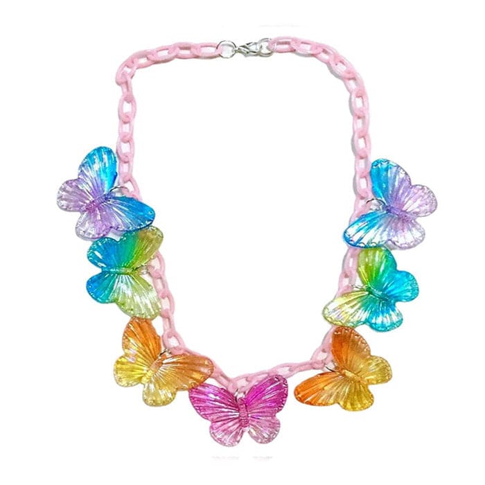 Colorful Butterfly Necklace - Standart / Pastel - Necklace