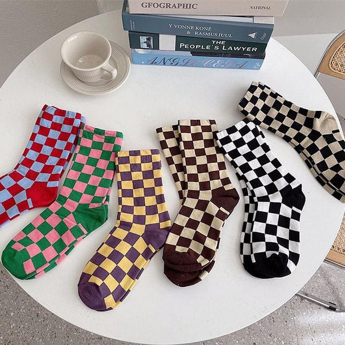 Colorful Checker Socks - Socks