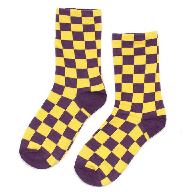 Colorful Checker Socks - Socks