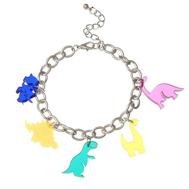 Colorful Dino Bracelet - Adjustable - earrings