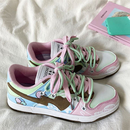 Colorful Heart Aesthetic Sneakers - Sneakers