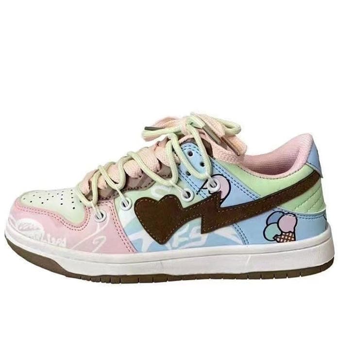 Colorful Heart Aesthetic Sneakers - EU36 (US6.0)