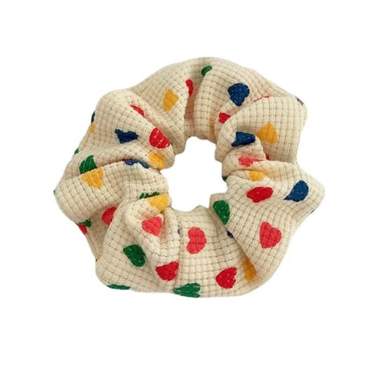 Colorful Hearts Scrunchie - Multi - Other