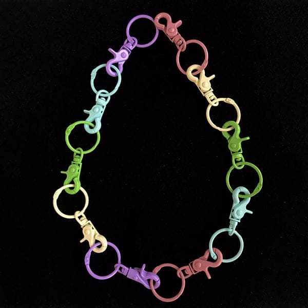 Colorful Pastel Pant Chain - Standart / Pink/lavender