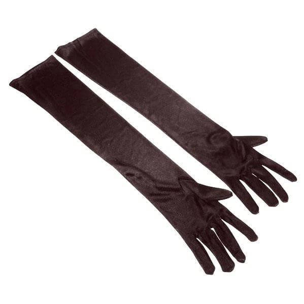 Colorful Satin Gloves - Brown - Other