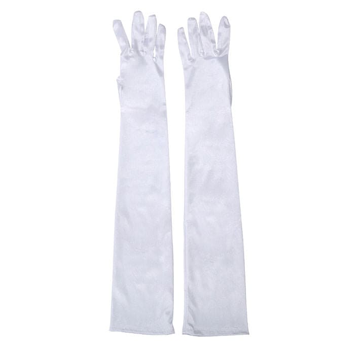 Colorful Satin Gloves - White - Other