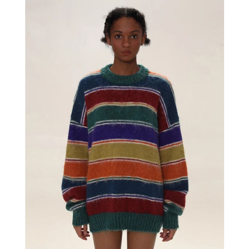 Colorful Striped Sweater - Sweaters