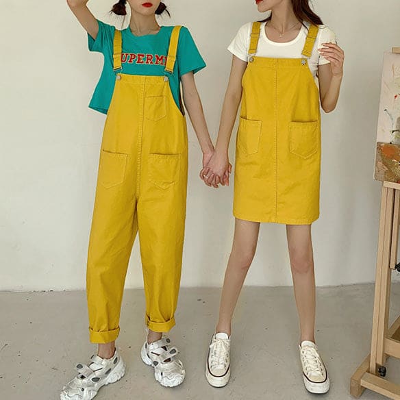 Colorful Sweet Dungarees - Pants