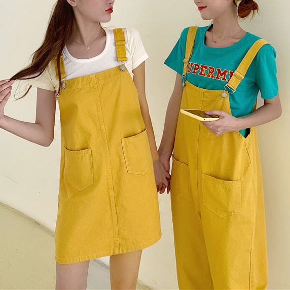 Colorful Sweet Dungarees - Pants