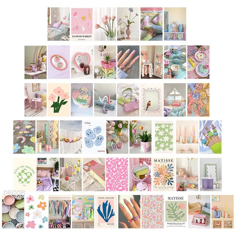 Colorful Wall Collage Kit - Standart/ 50pcs