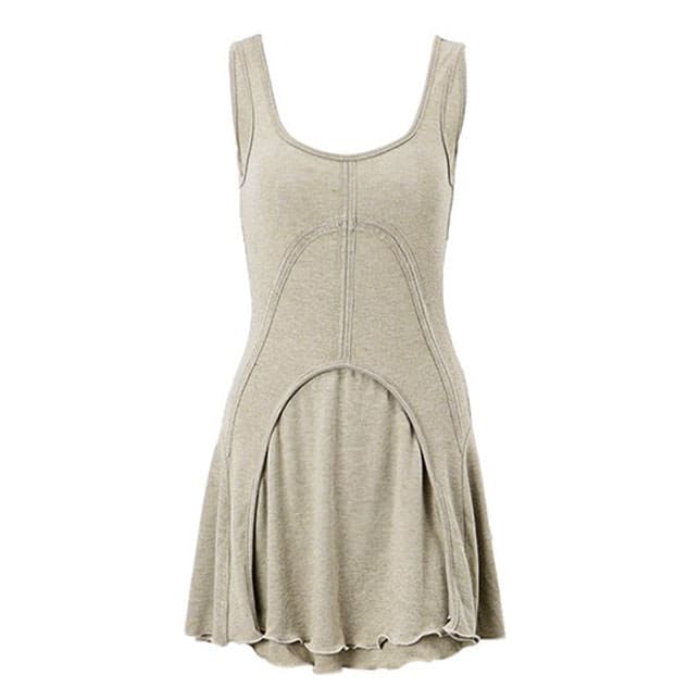 Comfortable Minimalistic Dress - S / Beige - Dresses