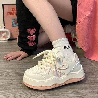 Contrast Trim Platform Sneakers