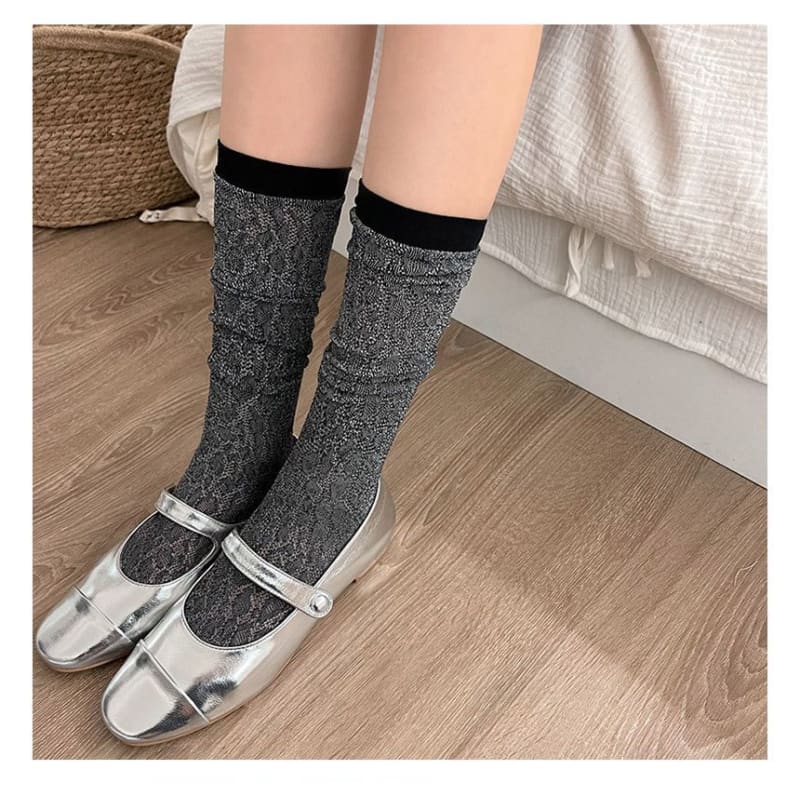 Contrast Trim Socks