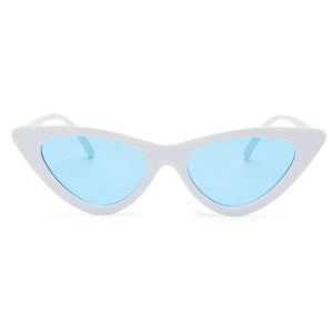 Cool Cat Eye Sunglasses - Blue/white - Glasses