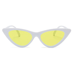Cool Cat Eye Sunglasses - Yellow/white - Glasses