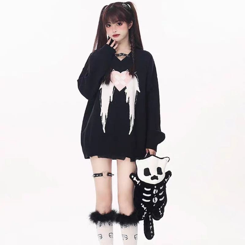 Cool Heart Wing Versatile Sweater